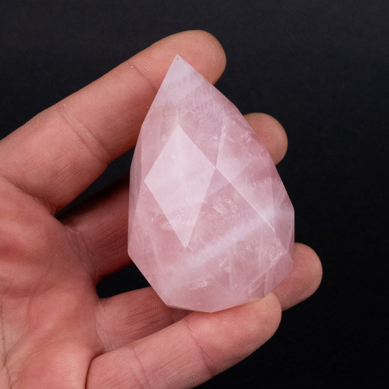 Rose Quartz Faceted Point 152 g 65x40mm - InnerVision Crystals