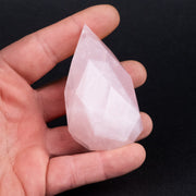 Rose Quartz Faceted Point 154 g 70x40mm - InnerVision Crystals