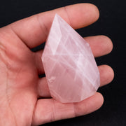 Rose Quartz Faceted Point 158 g 67x40mm - InnerVision Crystals