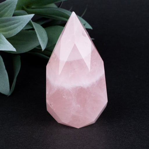 Rose Quartz Faceted Point 166 g 76x40mm - InnerVision Crystals