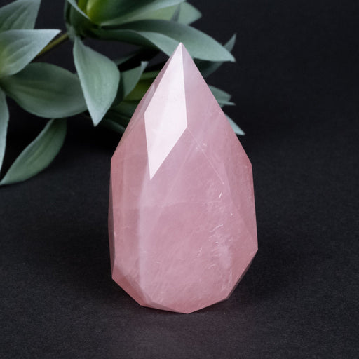 Rose Quartz Faceted Point 178 g 74x42mm - InnerVision Crystals