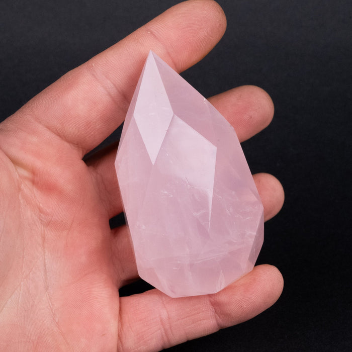 Rose Quartz Faceted Point 199 g 77x42mm - InnerVision Crystals