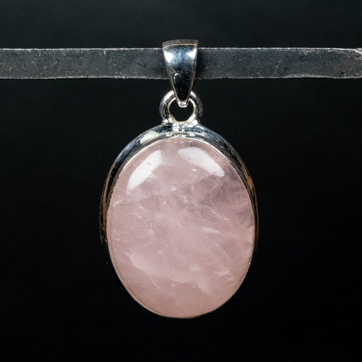 Rose Quartz Pendant 10.34 g 38x22mm .925 Silver - InnerVision Crystals