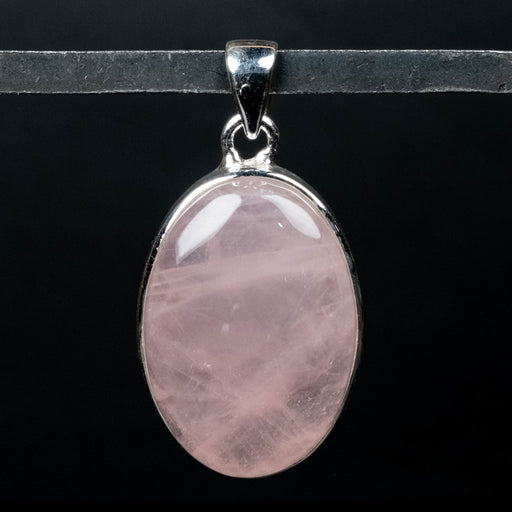 Rose Quartz Pendant 12.05 g 42x22mm .925 Silver - InnerVision Crystals