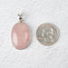 Rose Quartz Pendant 8.72 g 40x20mm .925 Silver - InnerVision Crystals