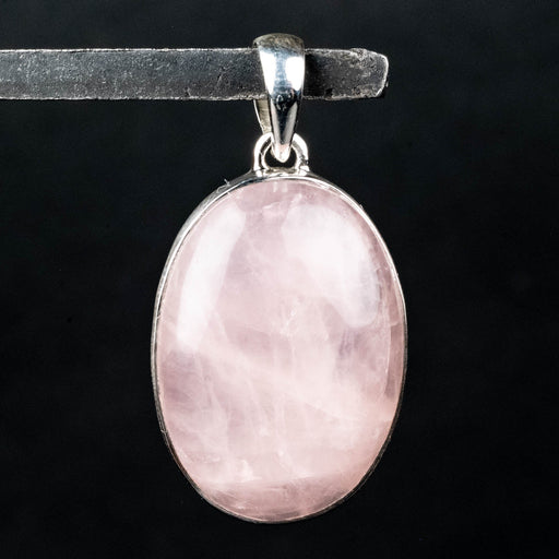Rose Quartz Pendant 8.72 g 40x20mm .925 Silver - InnerVision Crystals