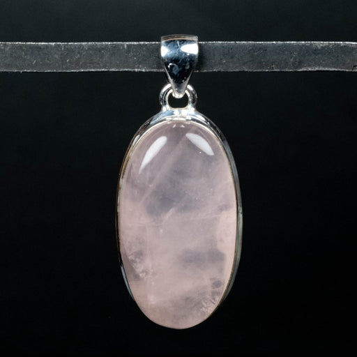Rose Quartz Pendant 9.89 g 41x18mm .925 Silver - InnerVision Crystals
