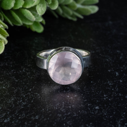 Rose Quartz Ring 11mm Size 7 - InnerVision Crystals