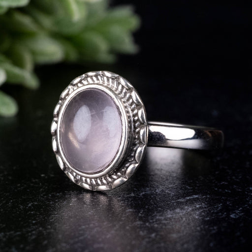 Rose Quartz Ring 11x8mm size 10 - InnerVision Crystals