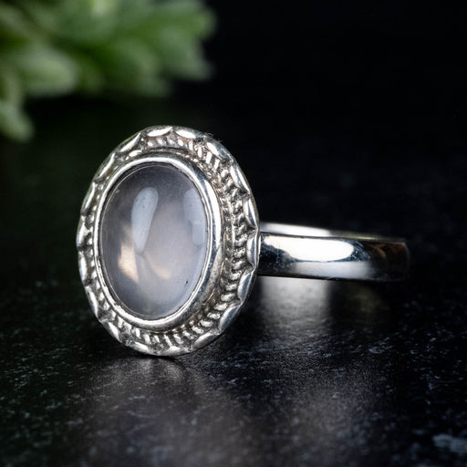 Rose Quartz Ring 11x9mm size 10 - InnerVision Crystals