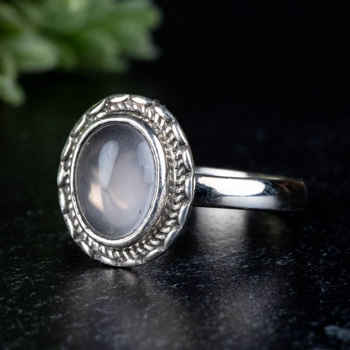 Rose Quartz Ring 11x9mm size 10 - InnerVision Crystals