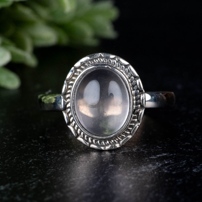 Rose Quartz Ring 11x9mm size 11 - InnerVision Crystals