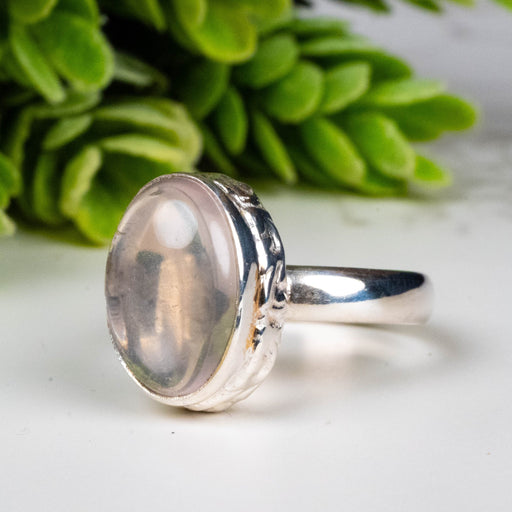 Rose Quartz Ring 14x10mm Size 7 - InnerVision Crystals