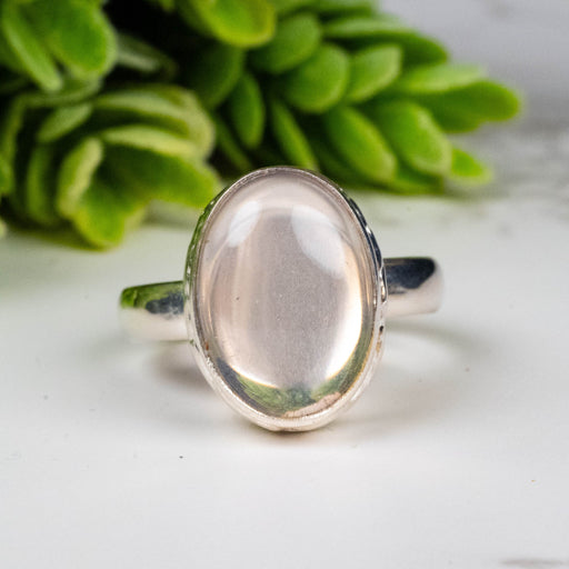 Rose Quartz Ring 14x10mm Size 7 - InnerVision Crystals