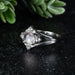 Rose Quartz + White Topaz Ring 6mm/1mm Size 7 - InnerVision Crystals