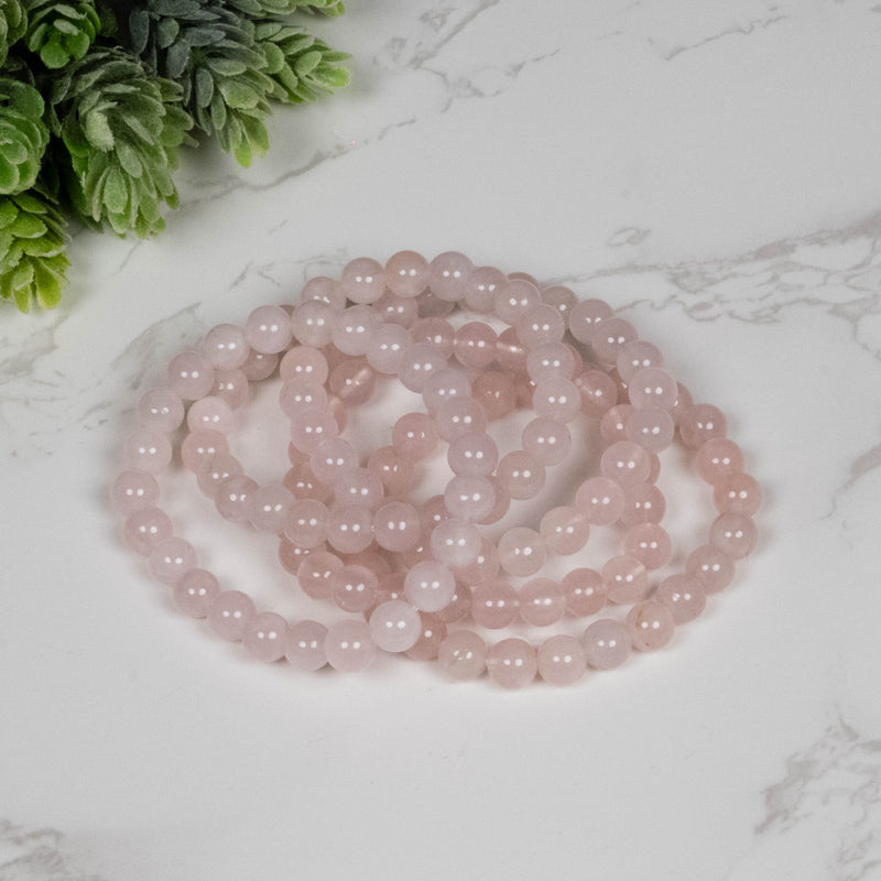 Rose Quartz Bead Bracelets | WHOLESALE CLEARANCE - InnerVision Crystals