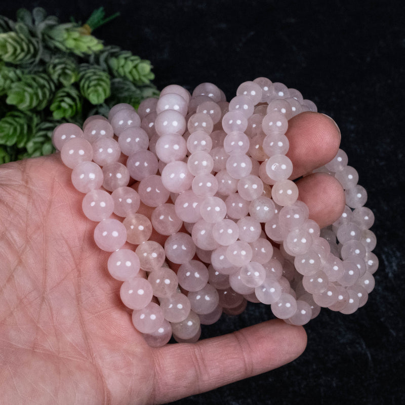 Rose Quartz Bead Bracelets | WHOLESALE CLEARANCE - InnerVision Crystals