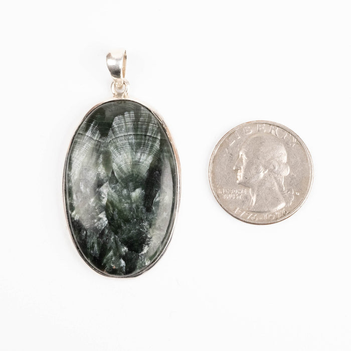 Seraphinite Pendant 13.12 g 53x28mm - InnerVision Crystals