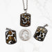 Sericho Pallasite Meteorite Pendant 28x21mm—Stainless Steel w/ 25" Chain - InnerVision Crystals