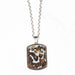 Sericho Pallasite Meteorite Pendant 28x21mm—Stainless Steel w/ 25" Chain - InnerVision Crystals