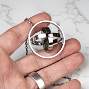 Sericho Pallasite Meteorite Pendant 42mm Titanium Steel w/ 24" Chain PRE-ORDER - InnerVision Crystals