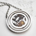 Sericho Pallasite Meteorite Pendant 42mm Titanium Steel w/ 24" Chain - InnerVision Crystals