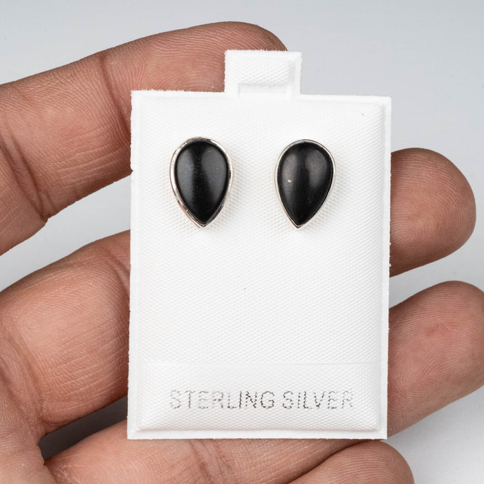 Shungite Earrings .925 Silver - Choose Shape - InnerVision Crystals