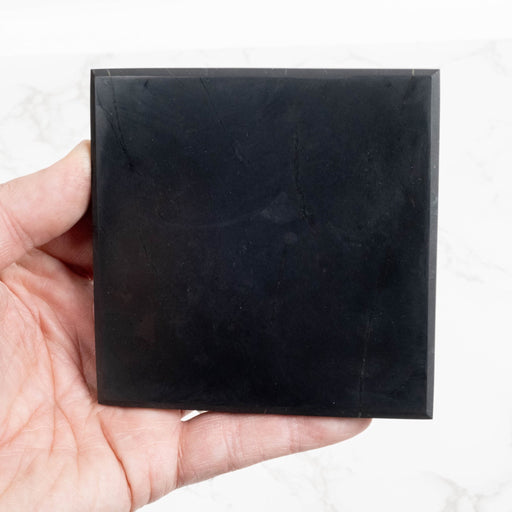 Shungite Tile / Coaster 100mm - InnerVision Crystals