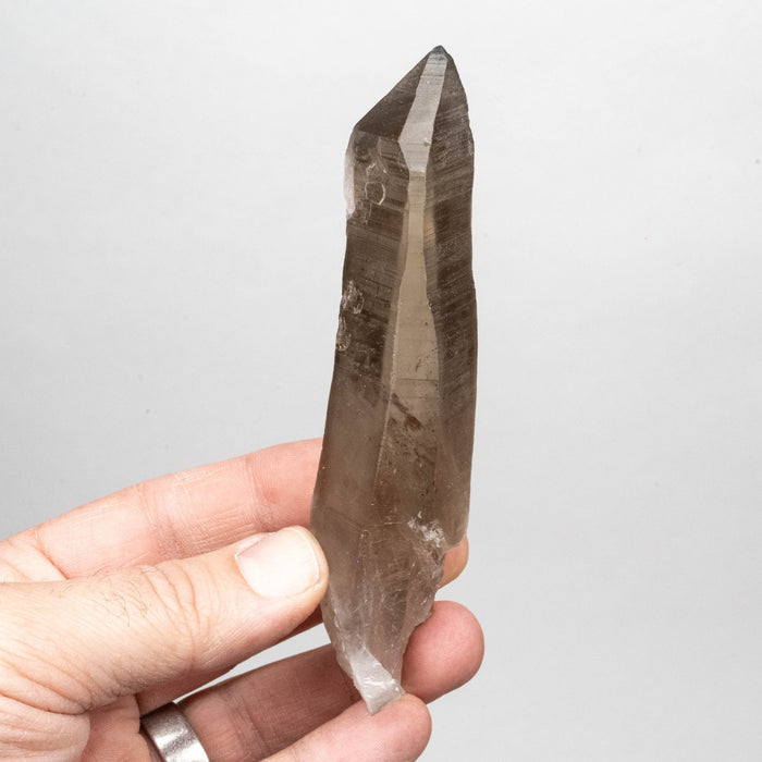 Smoky Lemurian Seed Crystal 128 g 126x31mm - InnerVision Crystals