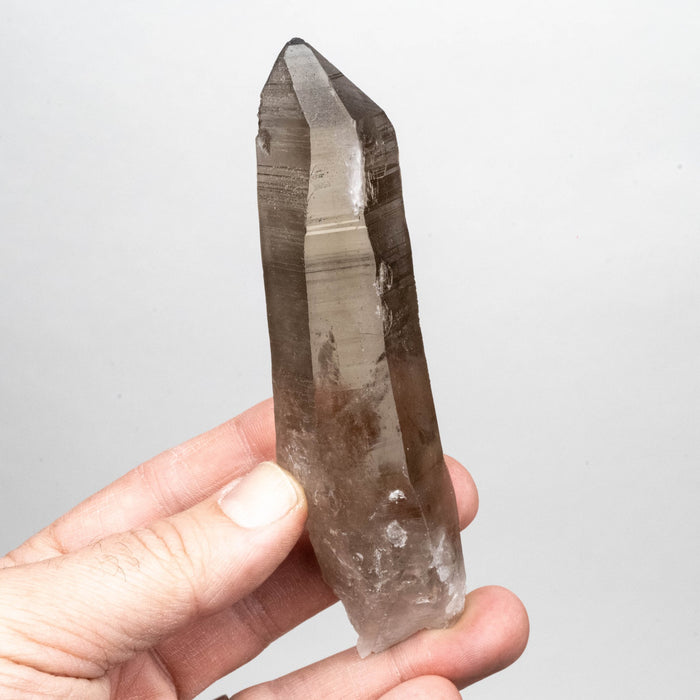 Smoky Lemurian Seed Crystal 128 g 126x31mm - InnerVision Crystals
