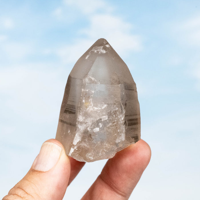 Smoky Lemurian Seed Quartz Crystal 102 g 57x41mm - InnerVision Crystals