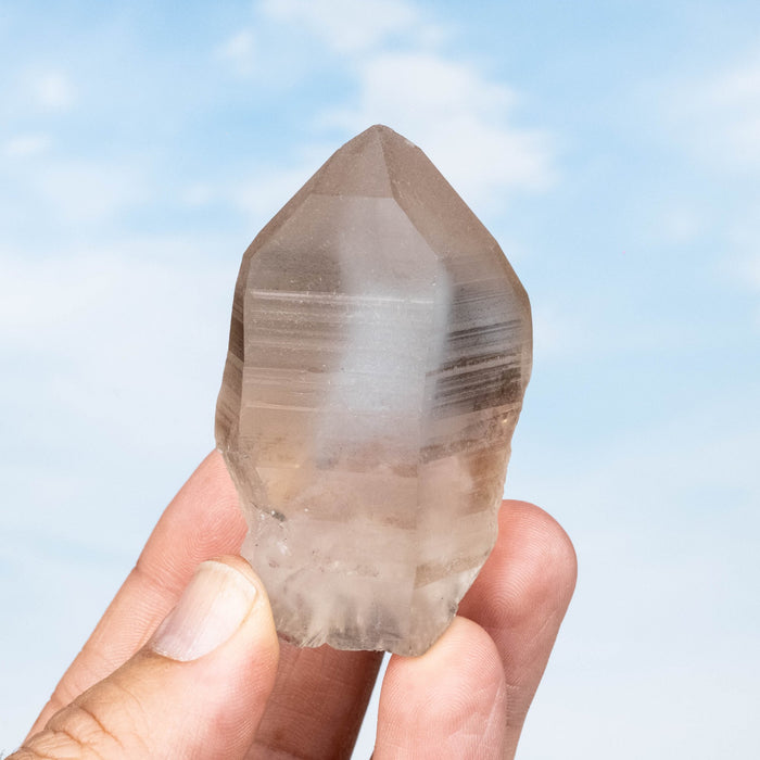 Smoky Lemurian Seed Quartz Crystal 102 g 64x41mm - InnerVision Crystals