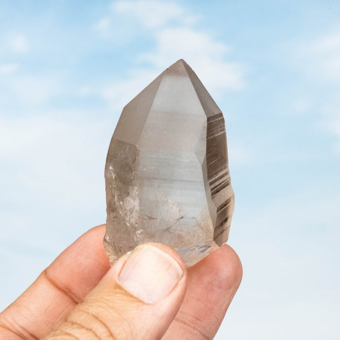 Smoky Lemurian Seed Quartz Crystal 102 g 64x41mm - InnerVision Crystals