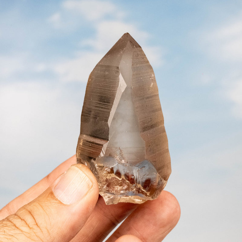 Smoky Lemurian Seed Quartz Crystal 108 g 72x41mm - InnerVision Crystals