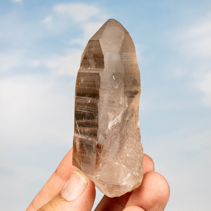Smoky Lemurian Seed Quartz Crystal 112 g 85x40mm - InnerVision Crystals