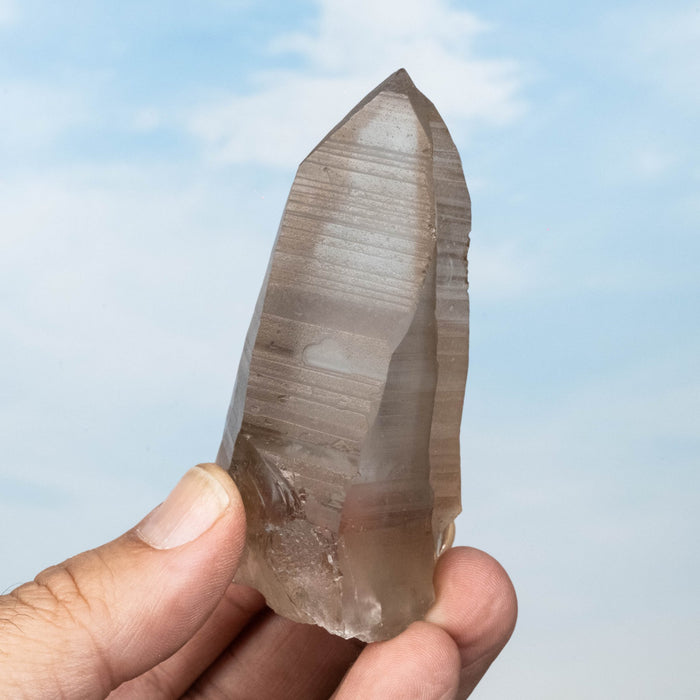 Smoky Lemurian Seed Quartz Crystal 122 g 84x36mm - InnerVision Crystals