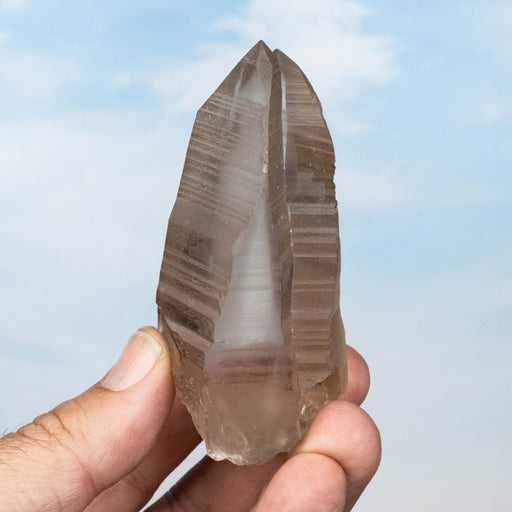 Smoky Lemurian Seed Quartz Crystal 122 g 84x36mm - InnerVision Crystals