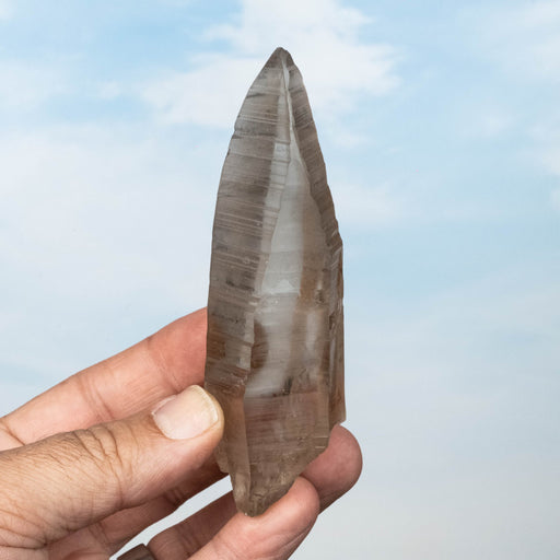 Smoky Lemurian Seed Quartz Crystal 123 g 109x33mm - InnerVision Crystals
