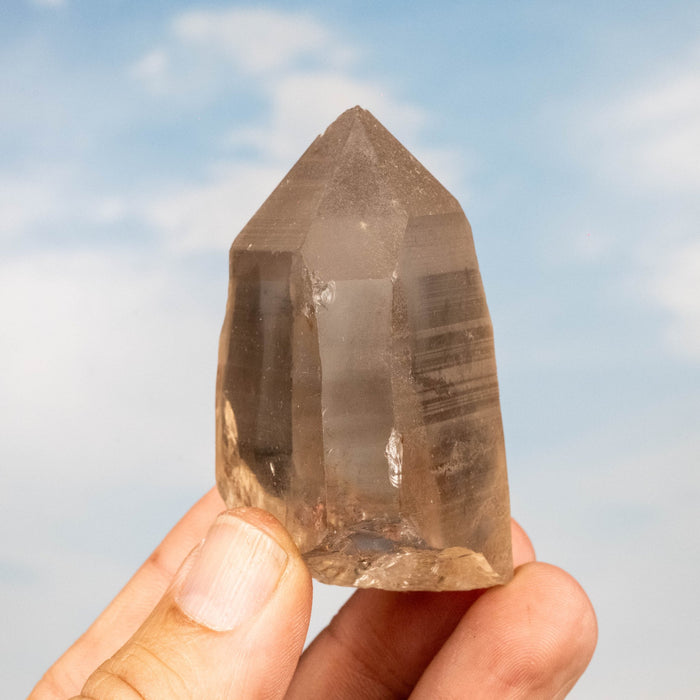 Smoky Lemurian Seed Quartz Crystal 123 g 66x46mm - InnerVision Crystals