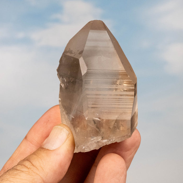 Smoky Lemurian Seed Quartz Crystal 131 g 70x43mm - InnerVision Crystals