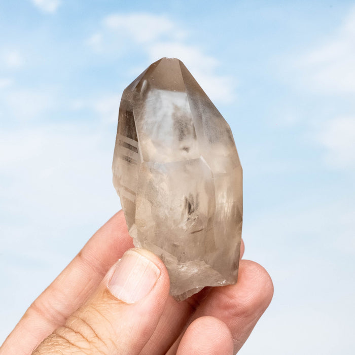 Smoky Lemurian Seed Quartz Crystal 140 g 73x48mm - InnerVision Crystals