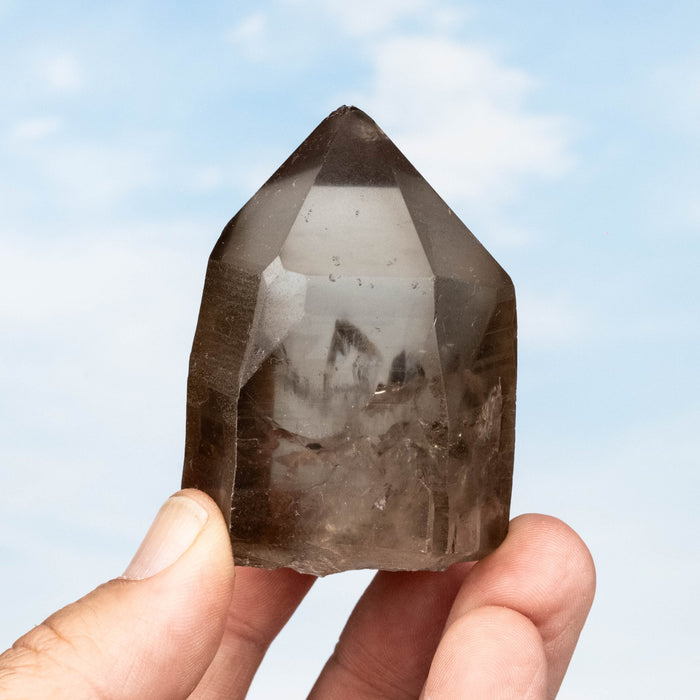 Smoky Lemurian Seed Quartz Crystal 160 g 66x46mm - InnerVision Crystals