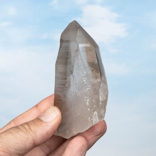 Smoky Lemurian Seed Quartz Crystal 162 g 91x43mm - InnerVision Crystals