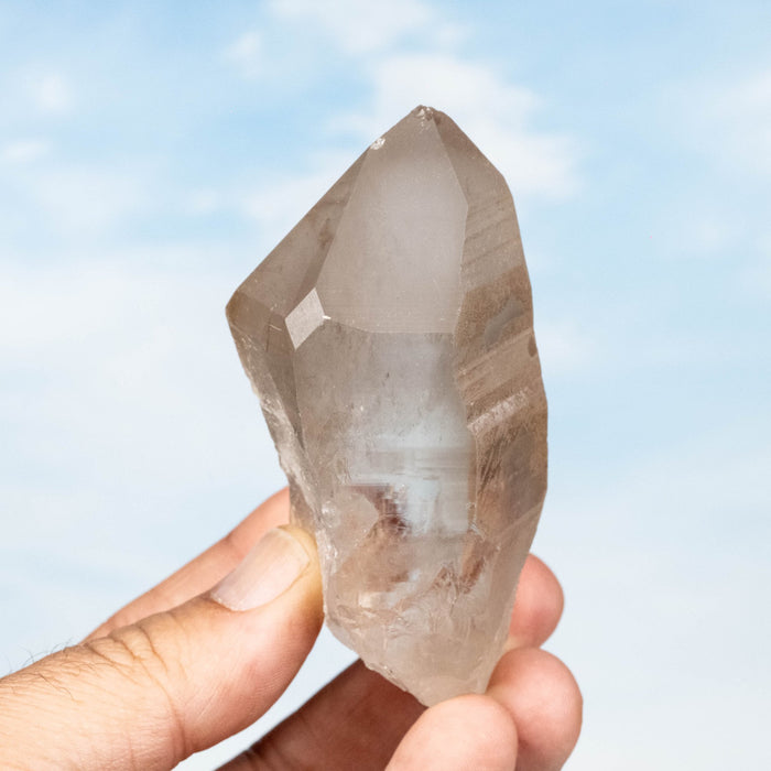 Smoky Lemurian Seed Quartz Crystal 184 g 87x42mm - InnerVision Crystals