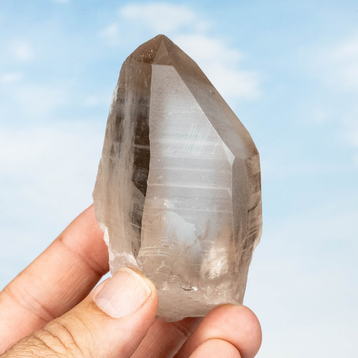Smoky Lemurian Seed Quartz Crystal 184 g 88x49mm - InnerVision Crystals