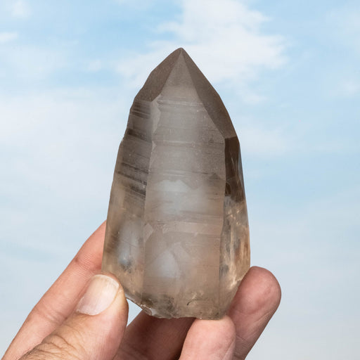 Smoky Lemurian Seed Quartz Crystal 195 g 85x47mm - InnerVision Crystals