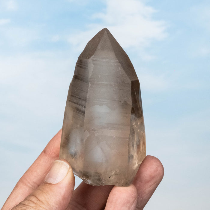 Smoky Lemurian Seed Quartz Crystal 195 g 85x47mm - InnerVision Crystals