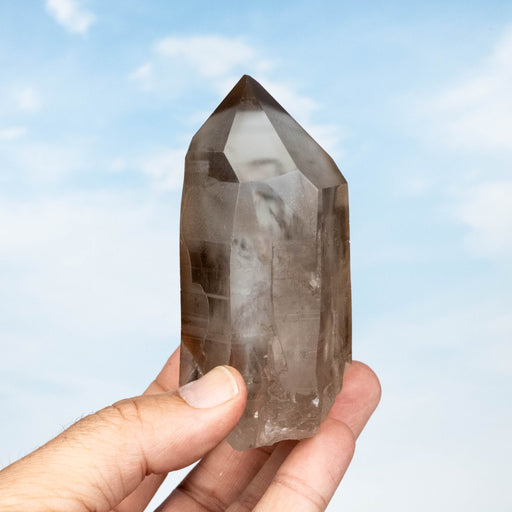 Smoky Lemurian Seed Quartz Crystal 296 g 100x46mm - InnerVision Crystals