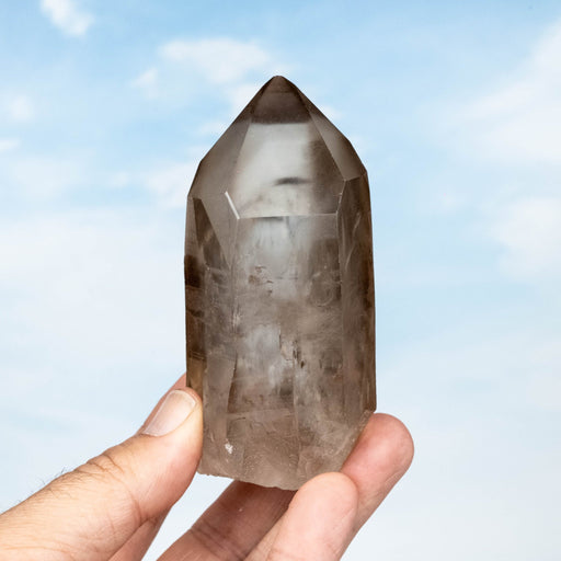 Smoky Lemurian Seed Quartz Crystal 296 g 100x46mm - InnerVision Crystals