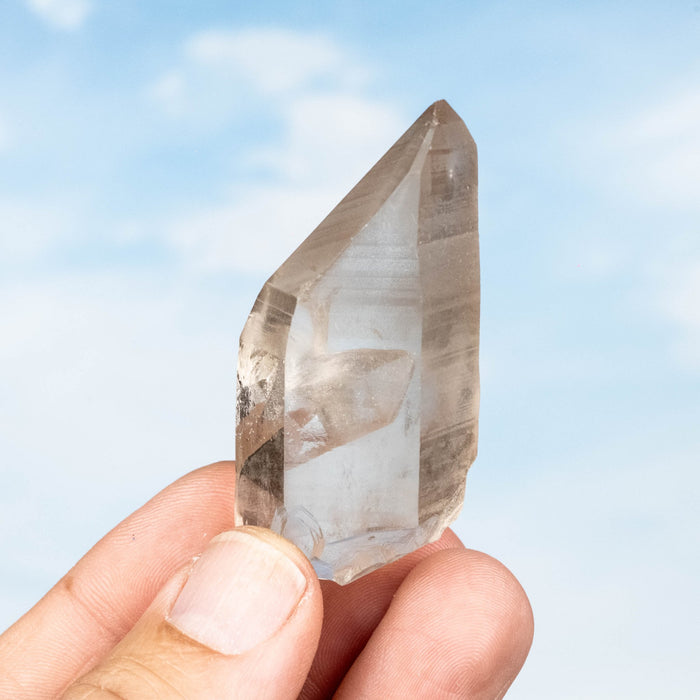 Smoky Lemurian Seed Quartz Crystal 49 g 59x28mm - InnerVision Crystals